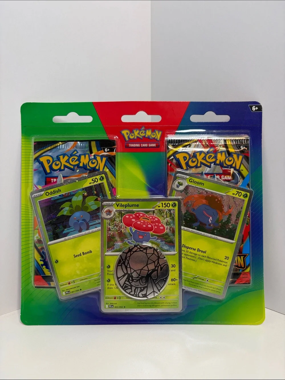 Pokemon Vileplume Pack with Oddish & Gloom - Green, Red, Blue